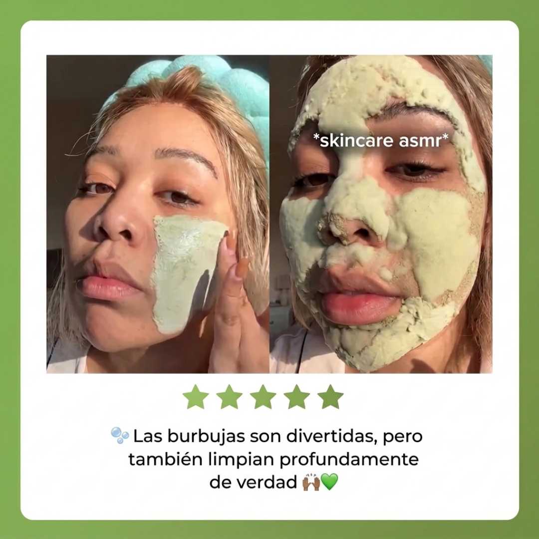 Mascarilla facial de burbujas de albahaca sagrada de Opaloria