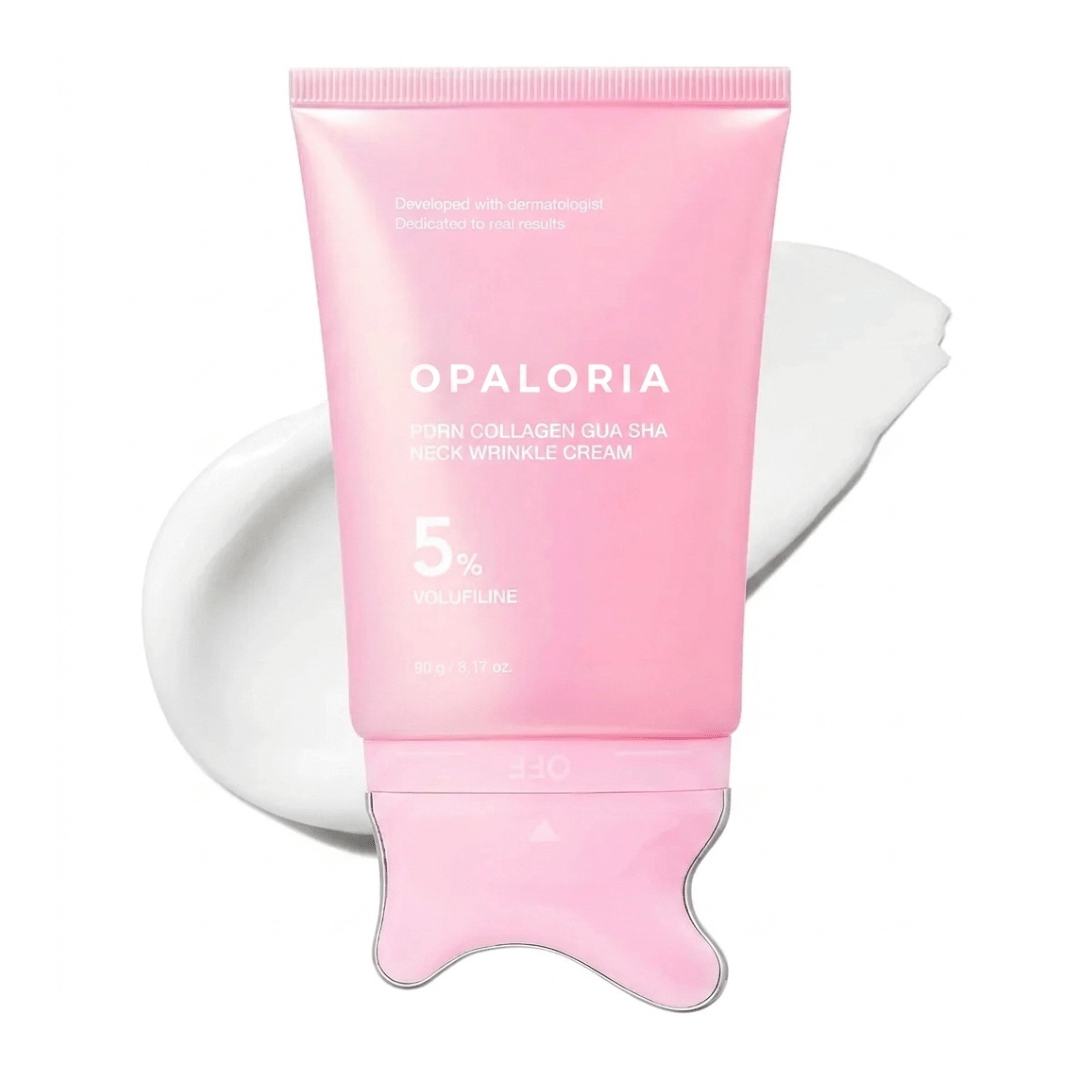 Crema Antiarrugas con Colágeno de Opaloria con Gua Sha