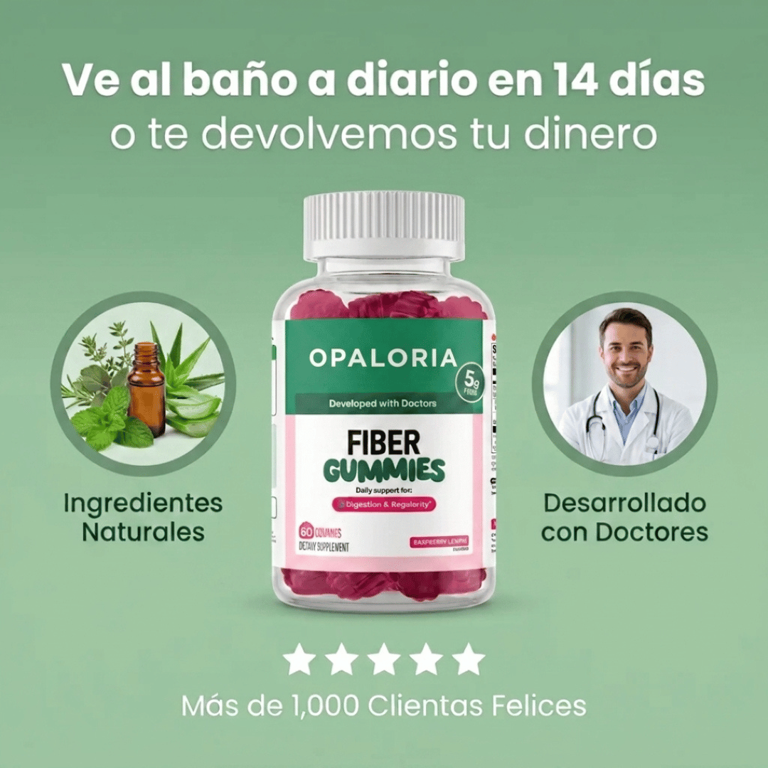 Gomitas de Fibra Prebiótica Digestiva de Opaloria