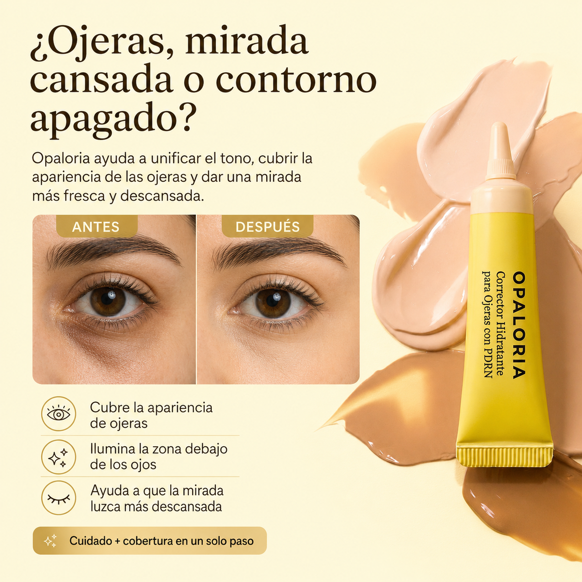 Corrector Hidratante para Ojeras con PDRN de Opaloria