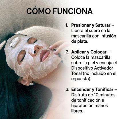 Mascarilla de Tela SilverFusion + Cápsula Activadora Tonificante