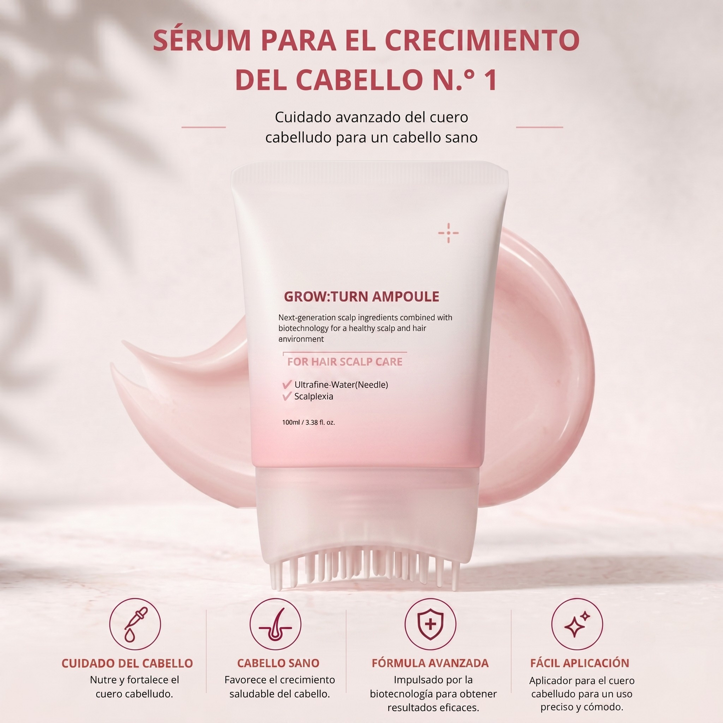 Serum Capilar Anticaída Opaloria · Aplicador Brush con Fórmula Coreana