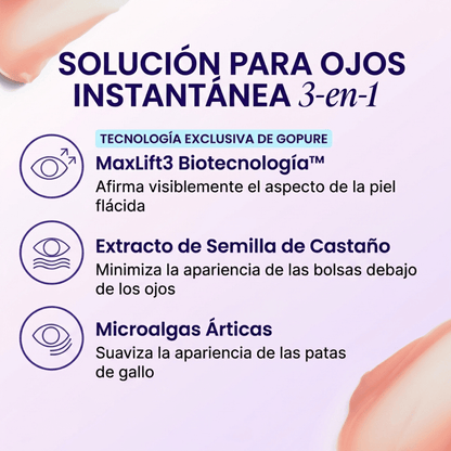 Gel contorno de ojos con efecto lifting instantáneo de Opaloria