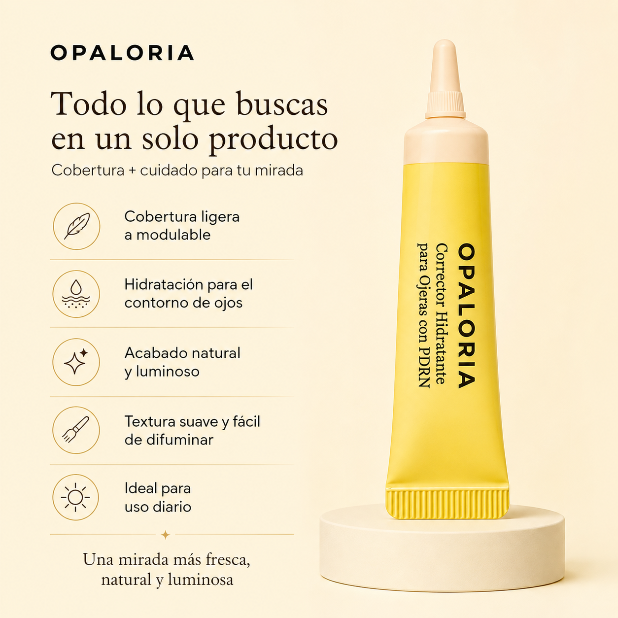 Corrector Hidratante para Ojeras con PDRN de Opaloria