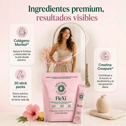 Creatina y Colágeno en Sobres Opaloria