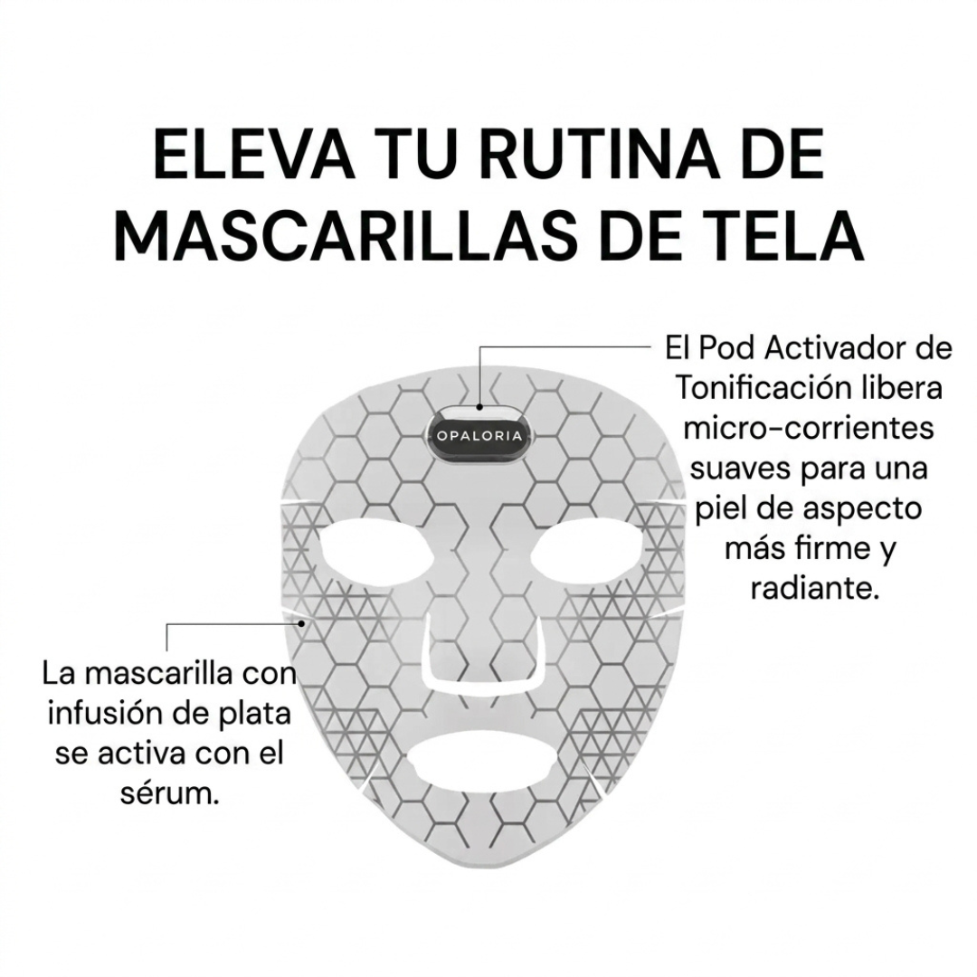 Mascarilla de Tela SilverFusion + Cápsula Activadora Tonificante
