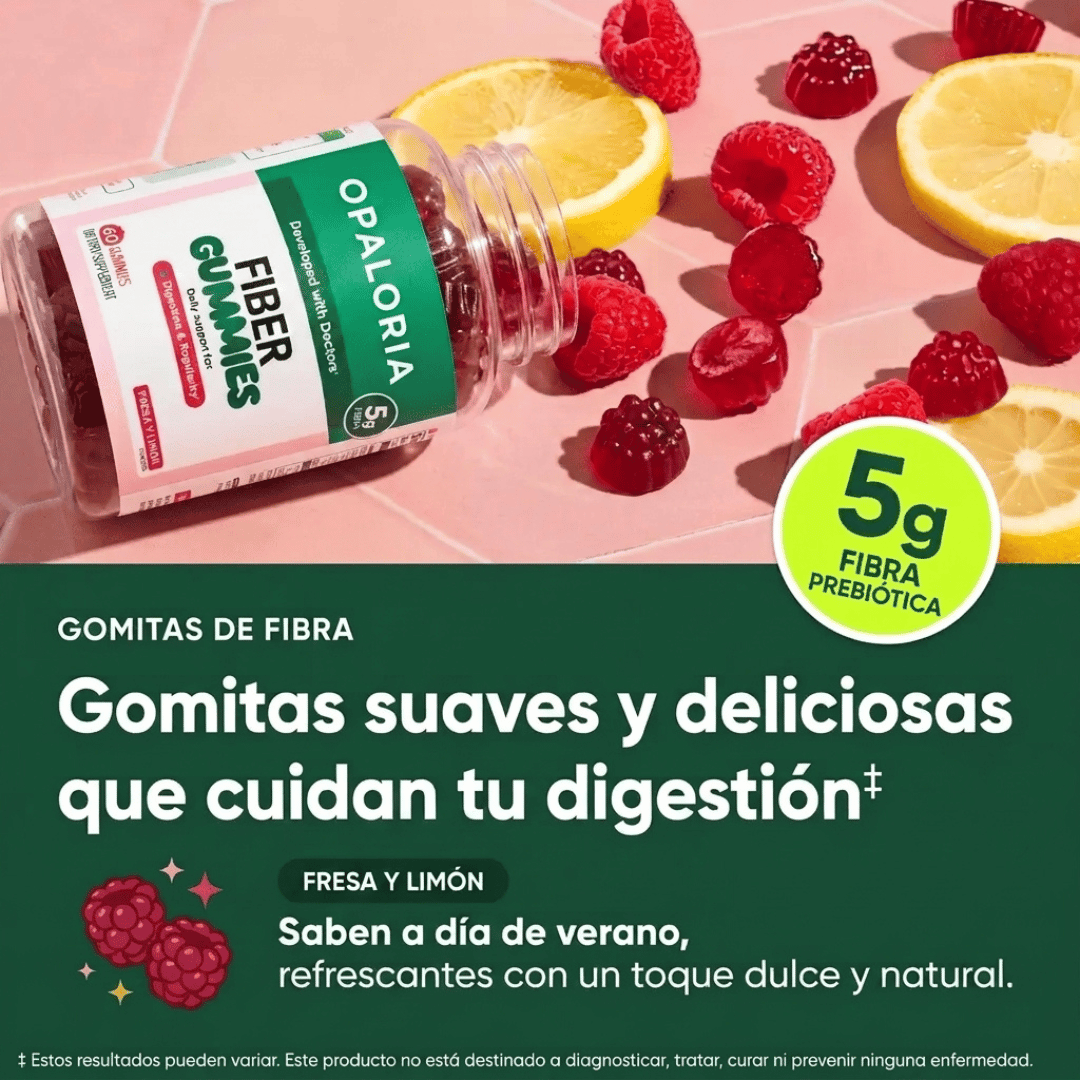 Gomitas de Fibra Prebiótica Digestiva de Opaloria