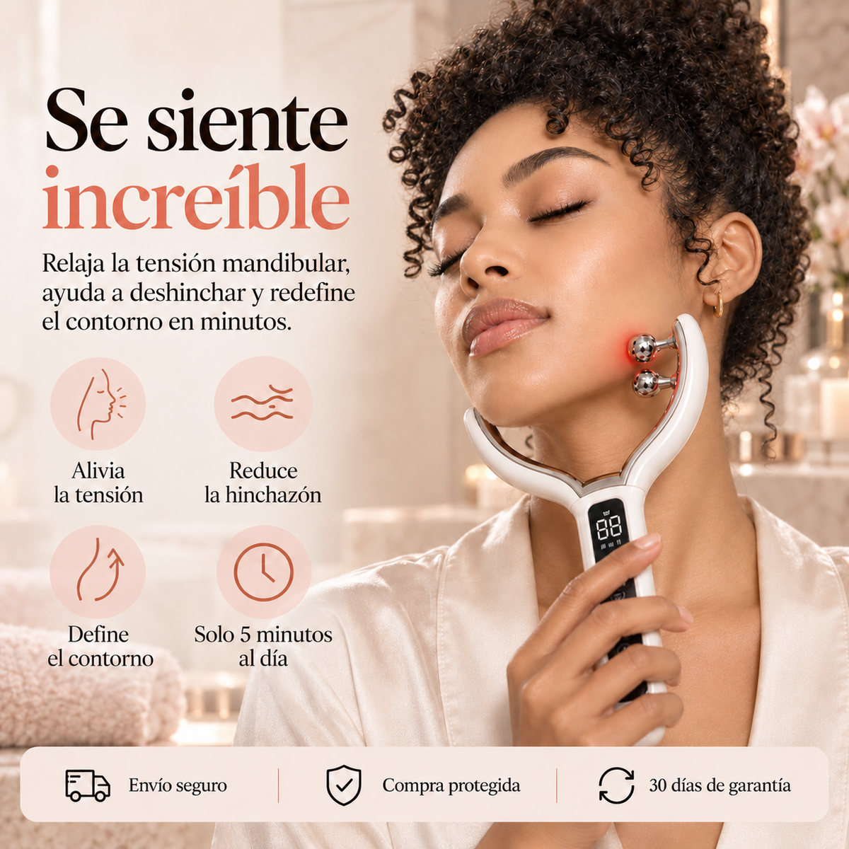 Rodillo de Lifting y Drenaje Facial Sculptia
