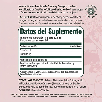 Creatina y Colágeno en Sobres Opaloria