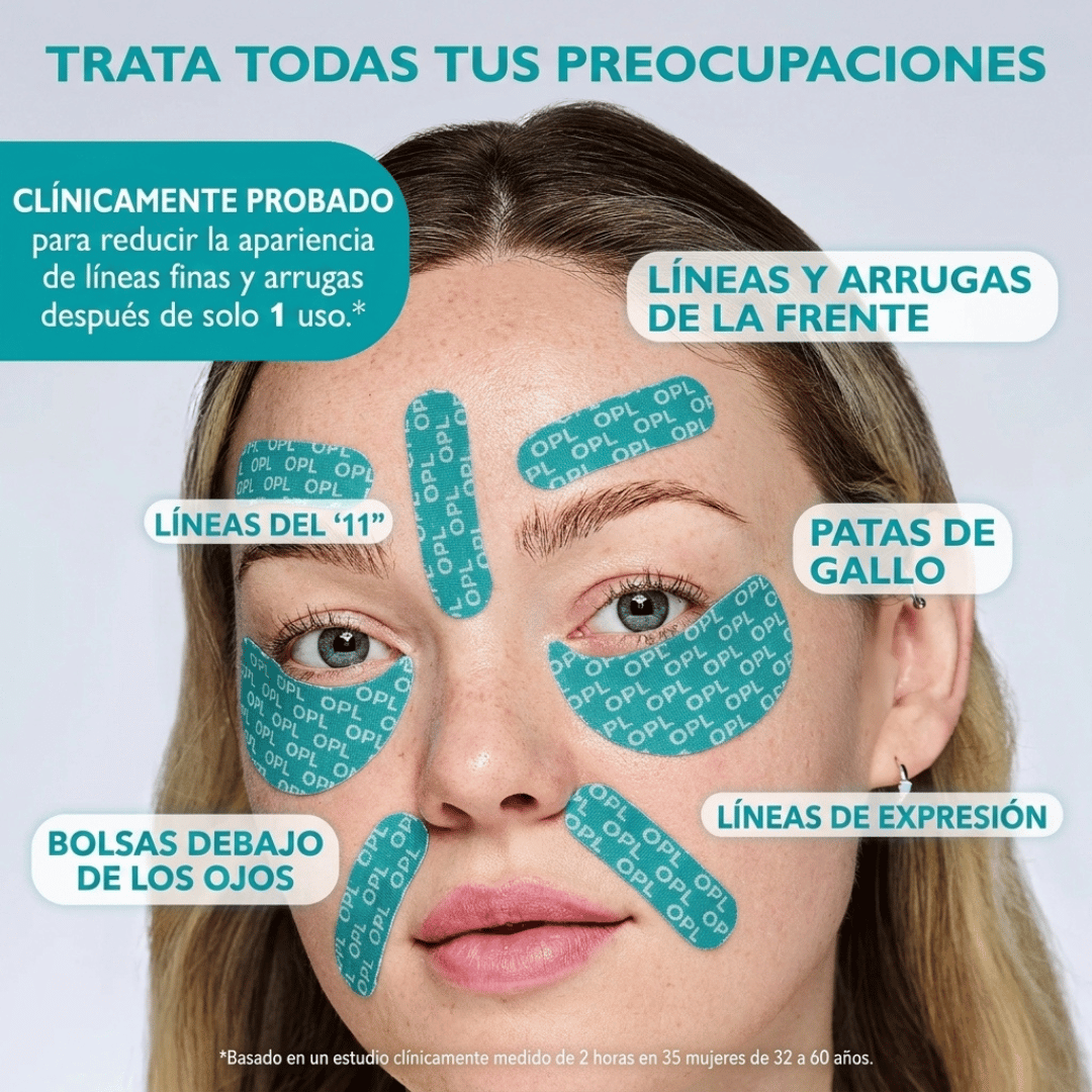 Cinta Adhesiva Facial Para Ojos con Infusión de Péptidos