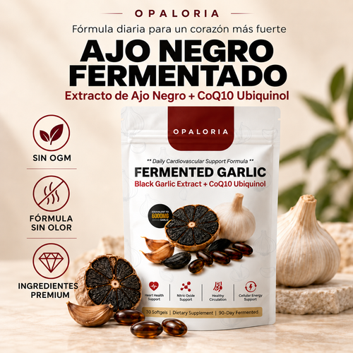 Ajo Negro Fermentado + CoQ10 Ubiquinol- Apoyo diario para tu corazón y tu energía