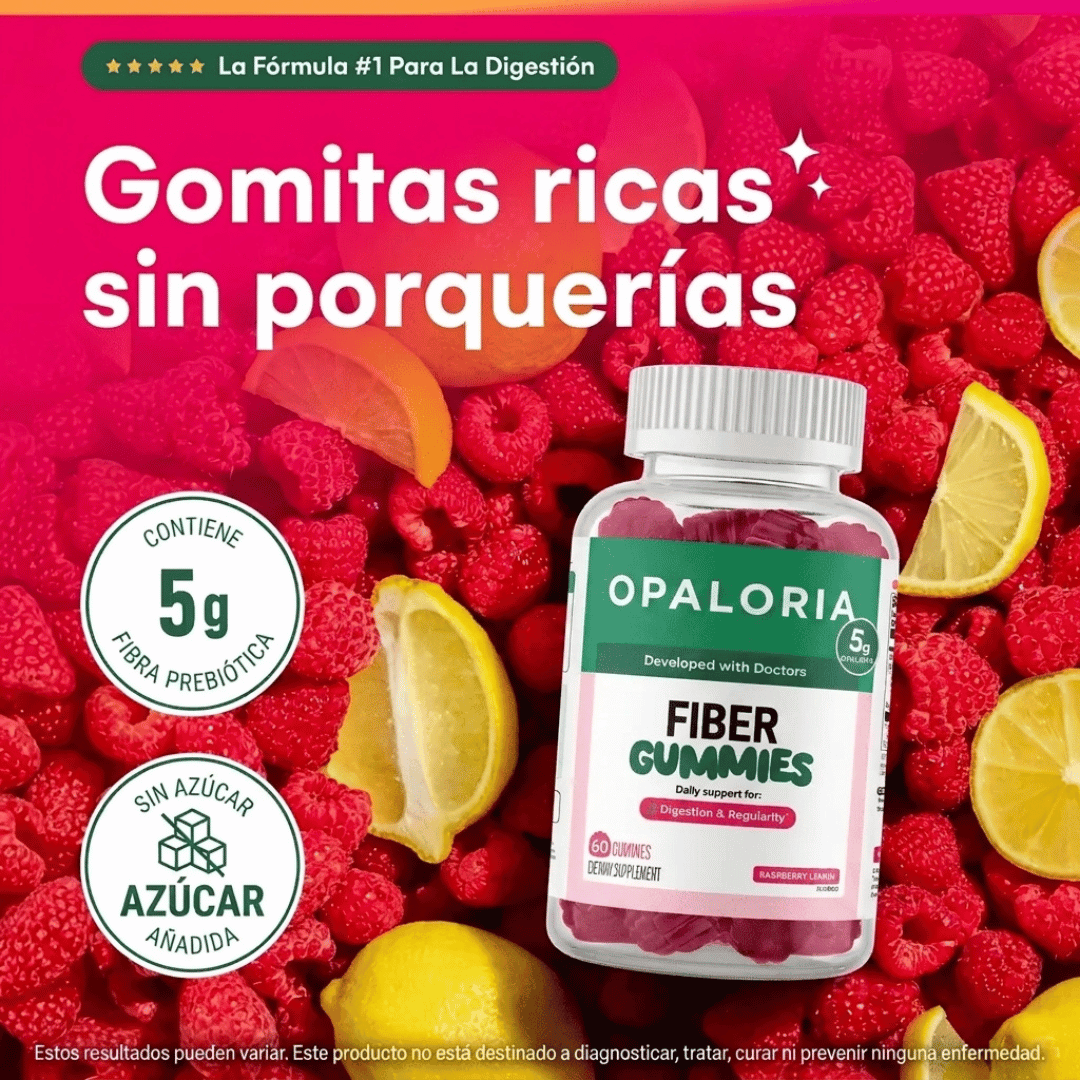 Gomitas de Fibra Prebiótica Digestiva de Opaloria