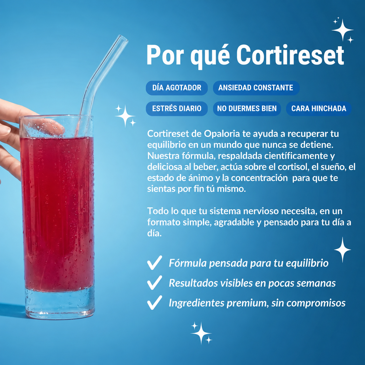 Cortireset - Bebida antiestrés y desinflamatoria de Opaloria