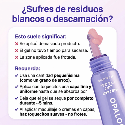 Gel contorno de ojos con efecto lifting instantáneo de Opaloria