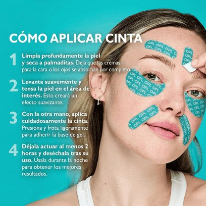 Cinta Adhesiva Facial Para Ojos con Infusión de Péptidos