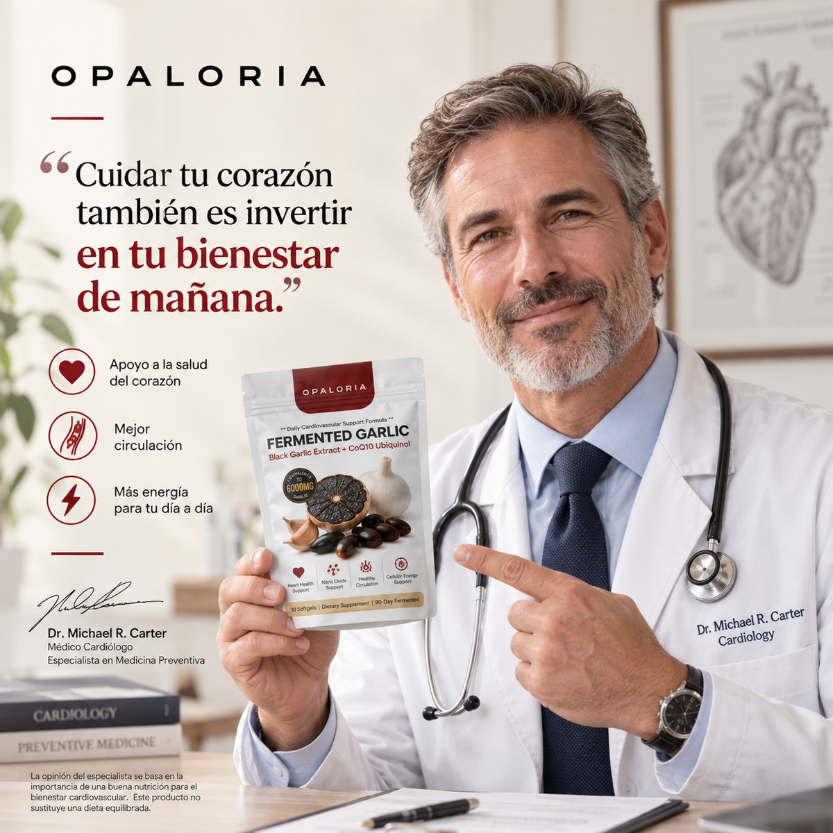 Ajo Negro Fermentado + CoQ10 Ubiquinol- Apoyo diario para tu corazón y tu energía
